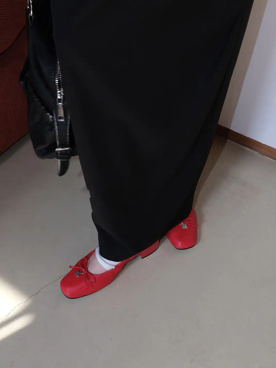 Mooreyu | Bow Low-Cut Slip-On Mary Jane Shoes