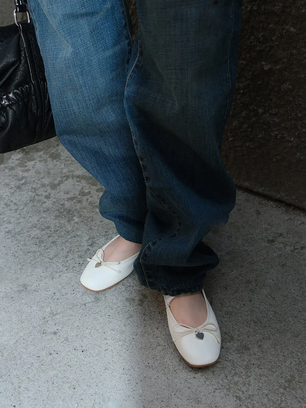 Mooreyu | Bow Low-Cut Slip-On Mary Jane Shoes
