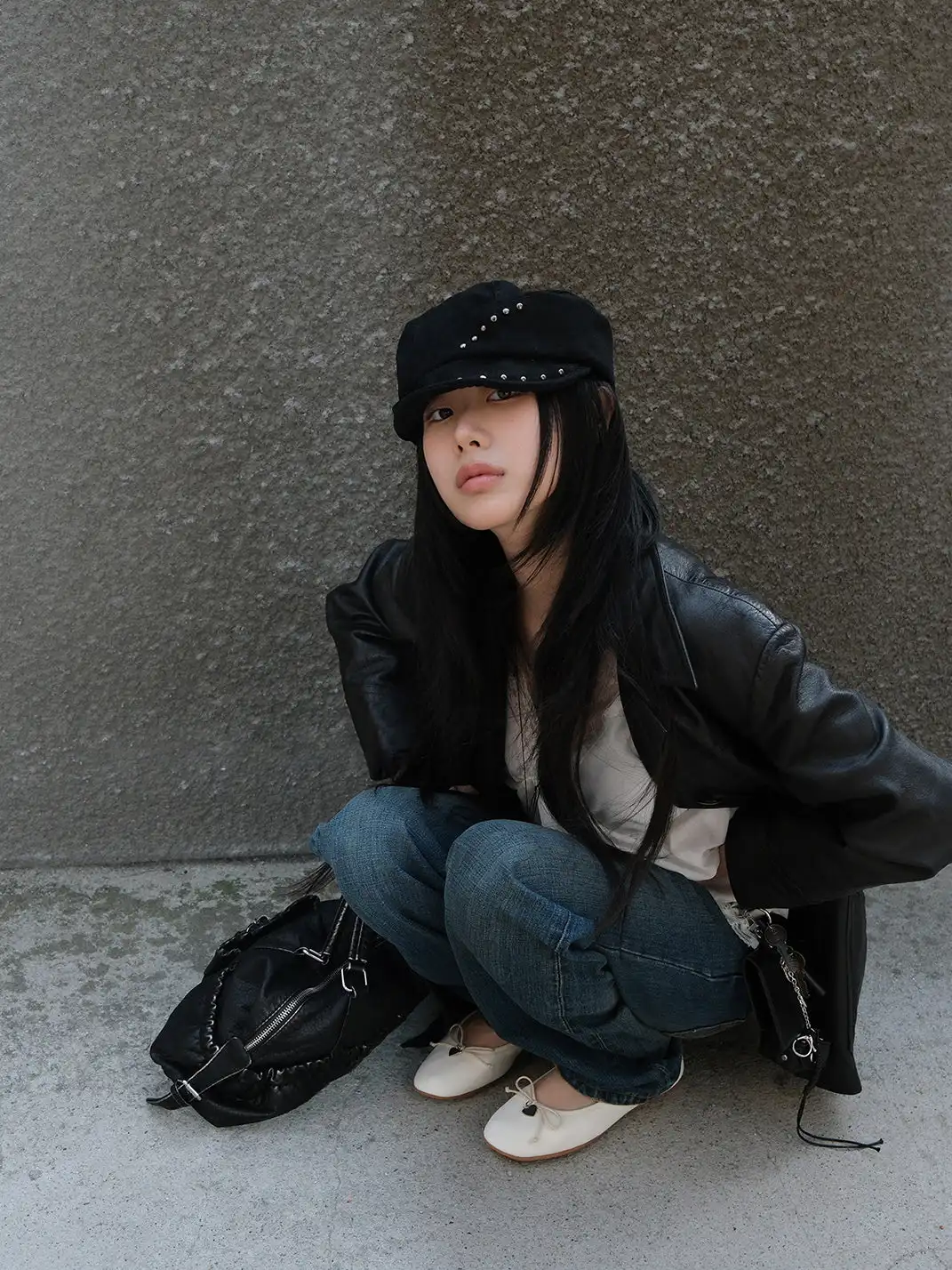 Mooreyu | Bow Low-Cut Slip-On Mary Jane Shoes
