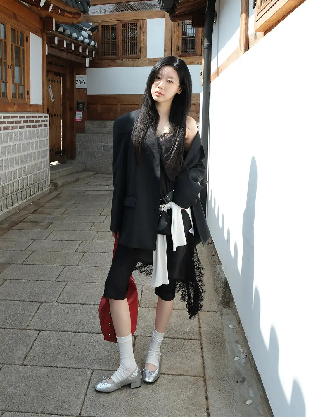 Mooreyu | Bow Low-Cut Slip-On Mary Jane Shoes