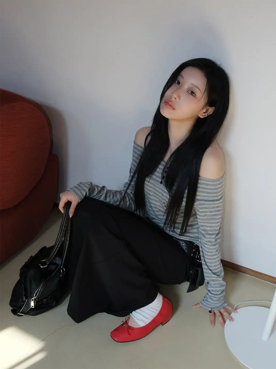 Mooreyu | Bow Low-Cut Slip-On Mary Jane Shoes