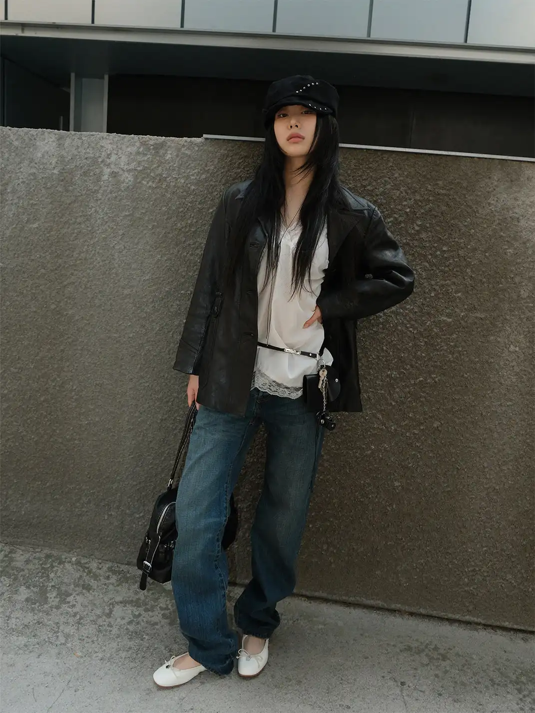 Mooreyu | Bow Low-Cut Slip-On Mary Jane Shoes
