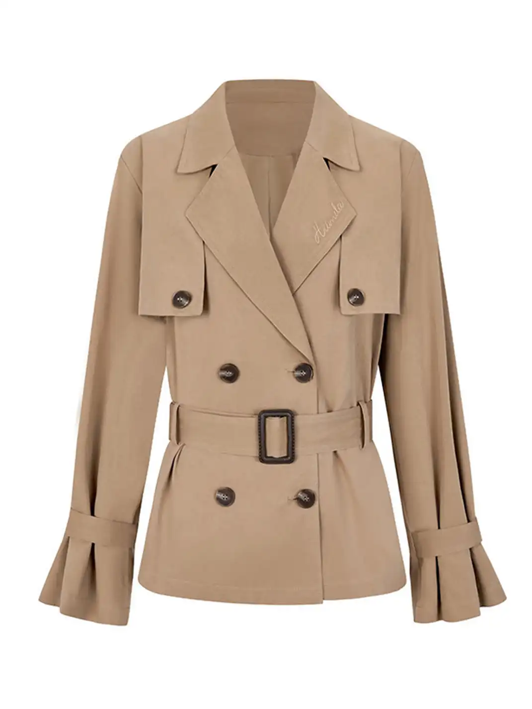 HiimDai | Double Breasted Mid Length Trench Coat