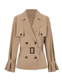 HiimDai | Double Breasted Mid Length Trench Coat