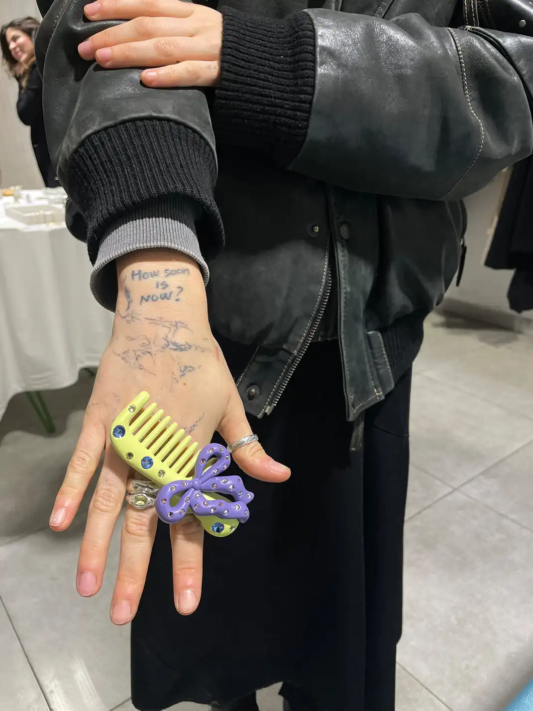 Emo Salad | Rhinestone Comb Bow Ring