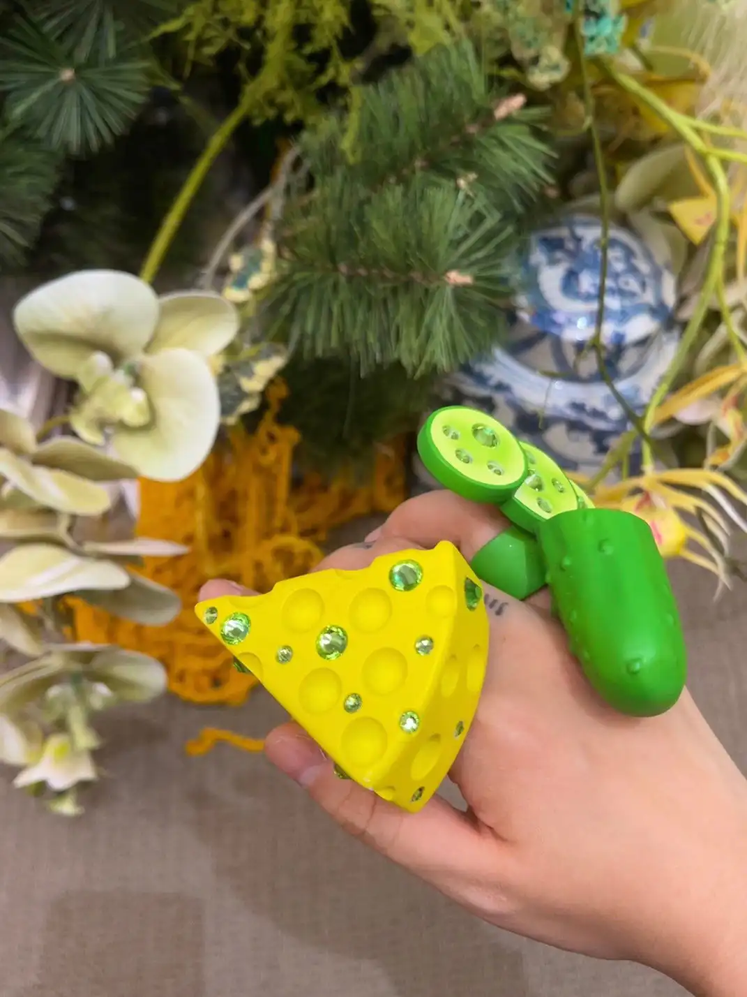Emo Salad | Rhinestone Cheese Ring