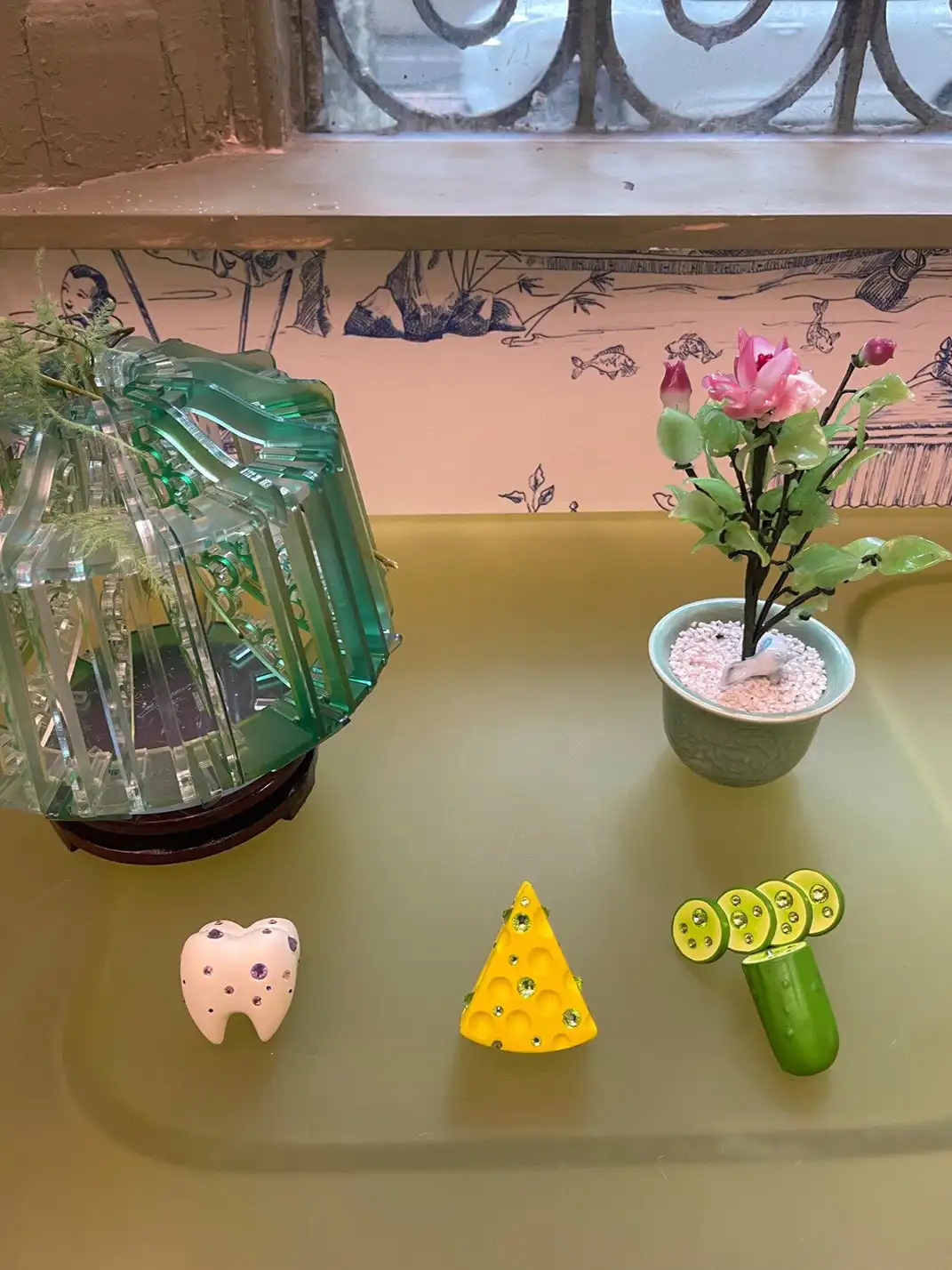 Emo Salad | Rhinestone Cheese Ring
