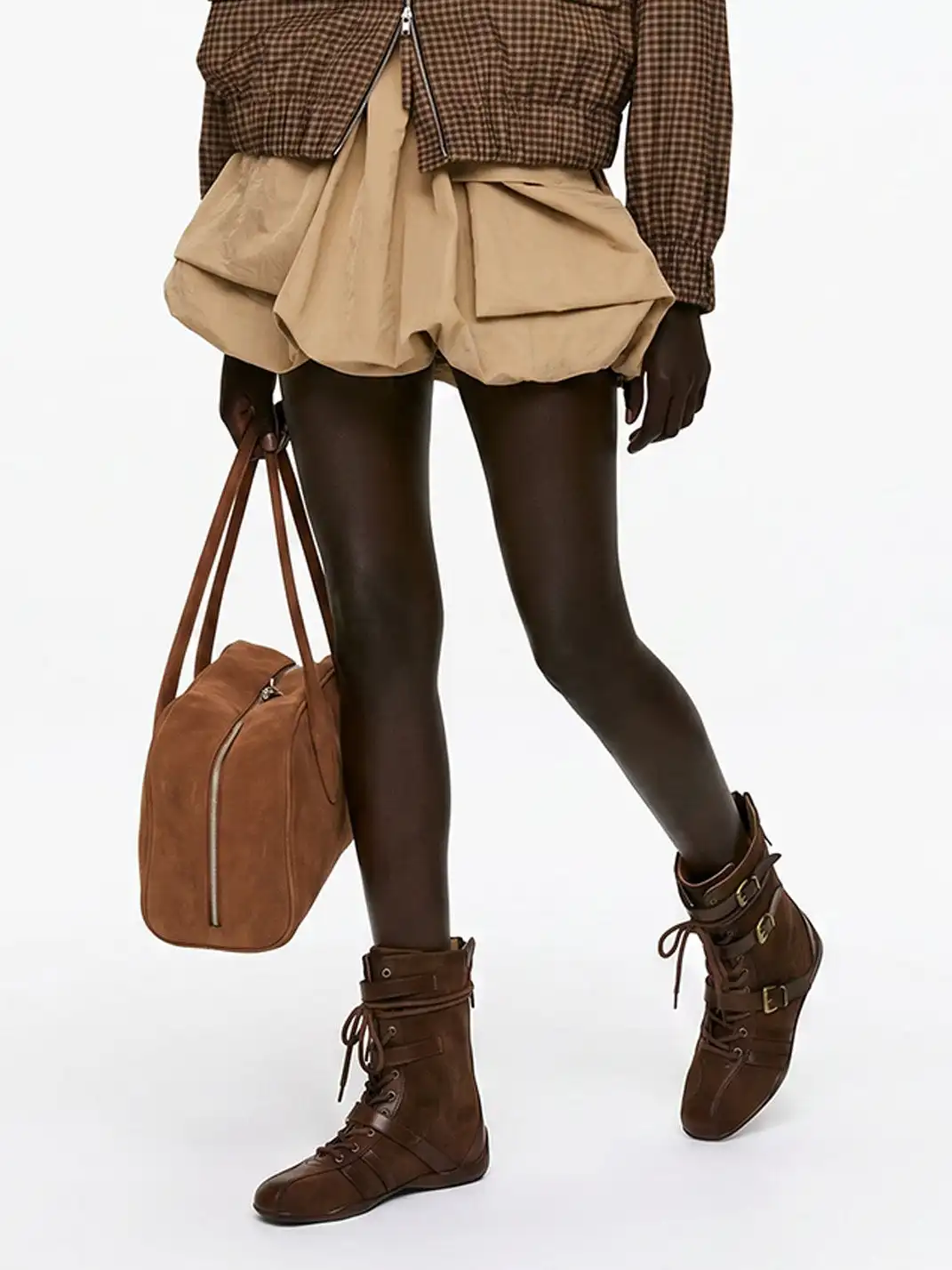 RONG | Buckle Strap Frosted Calf Trainer Boots