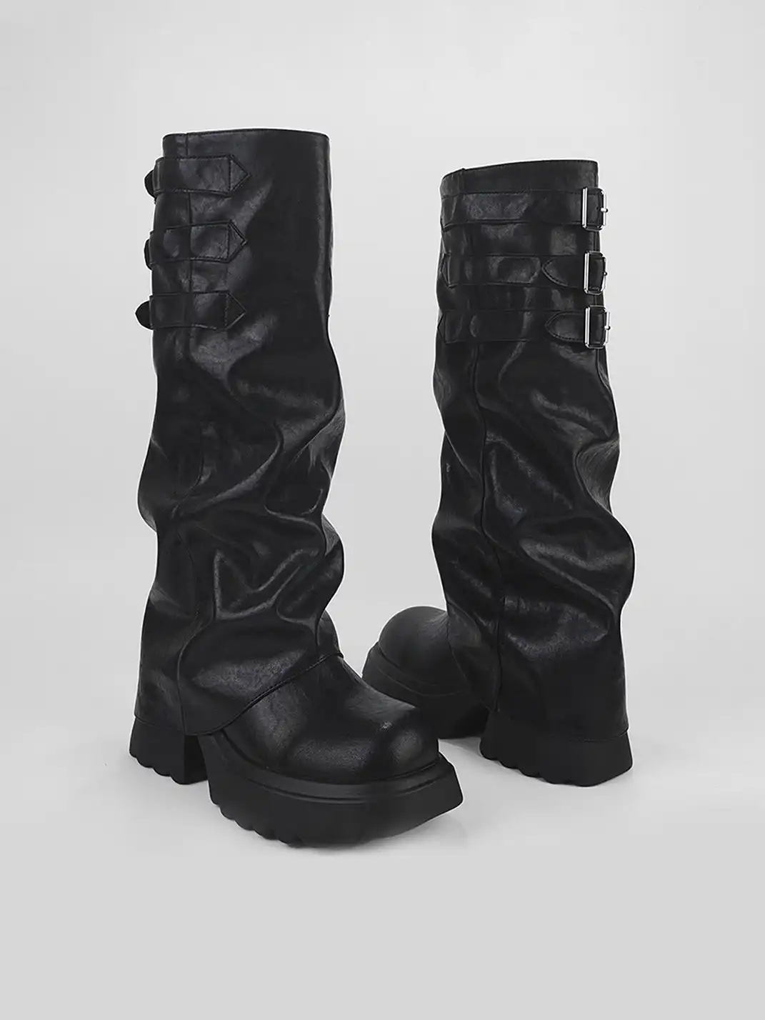 RONG | Ruched Slouchy Shaft Boots