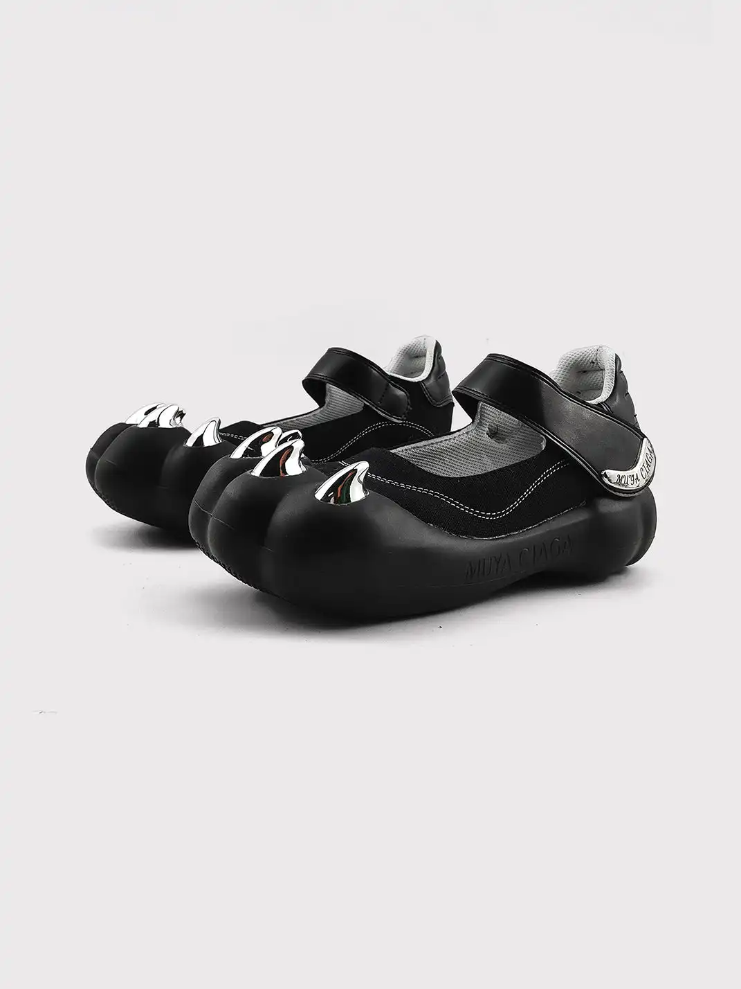 RONG | Metal Cat Paw Velcro Mary Jane Shoes