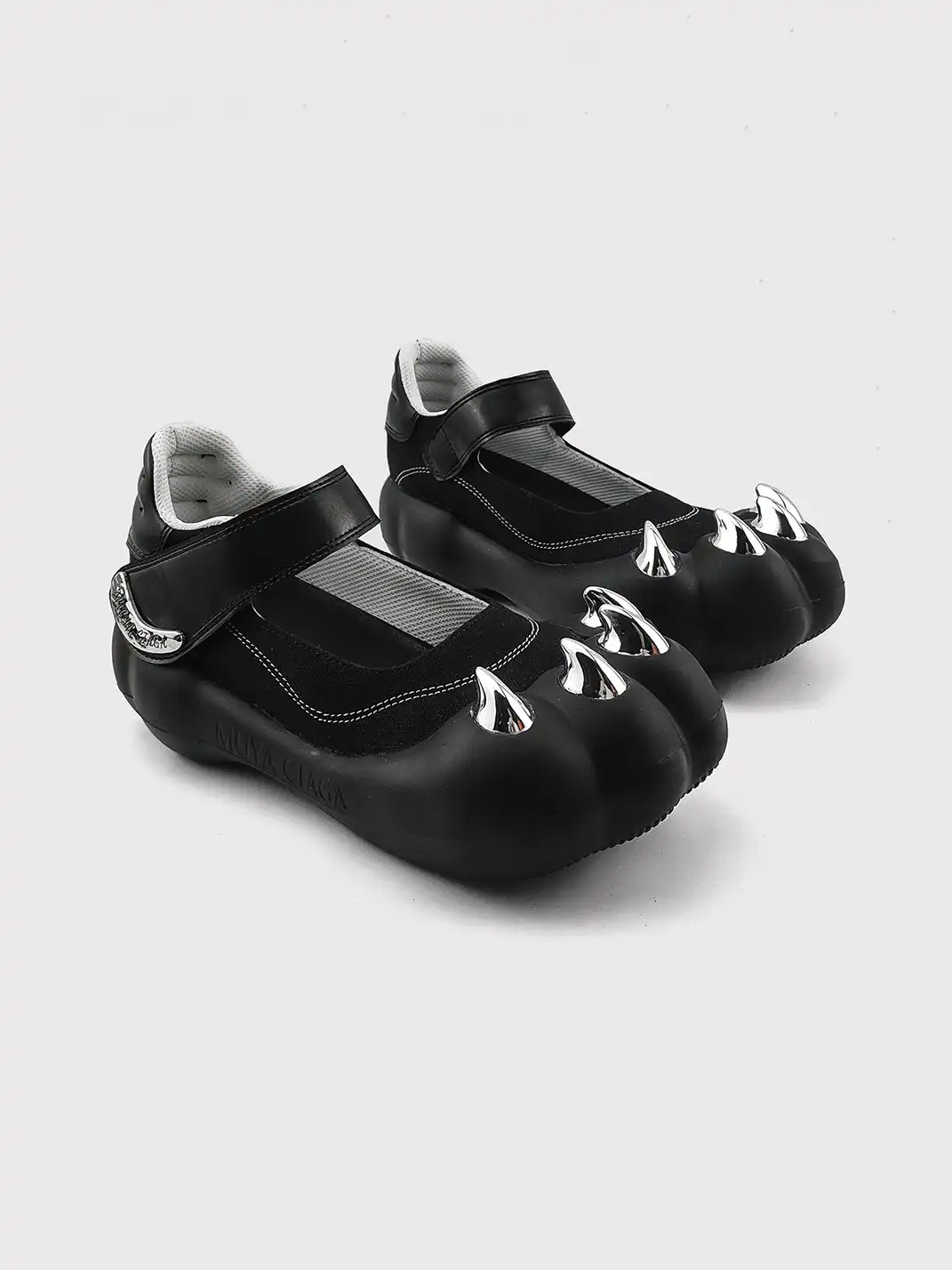 RONG | Metal Cat Paw Velcro Mary Jane Shoes