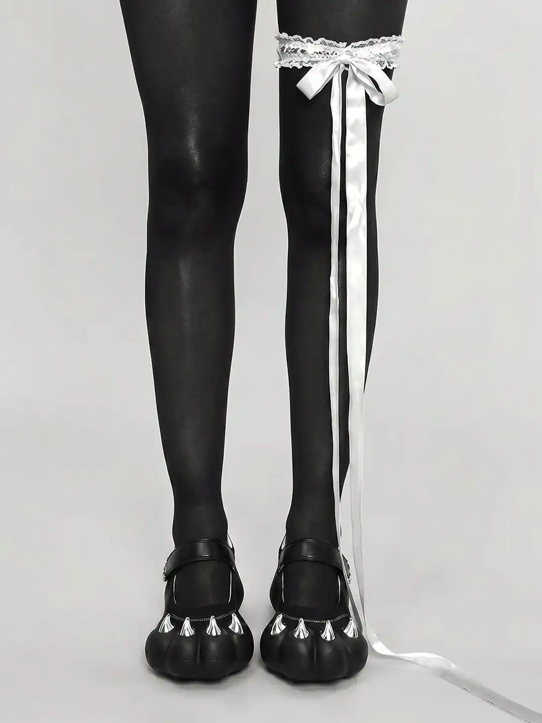 RONG | Metal Cat Paw Velcro Mary Jane Shoes