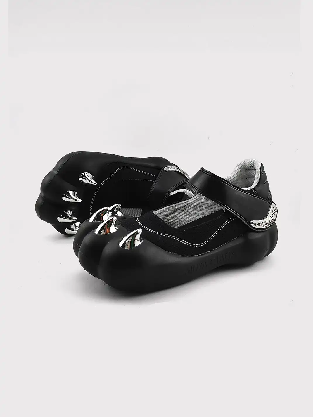 RONG | Metal Cat Paw Velcro Mary Jane Shoes