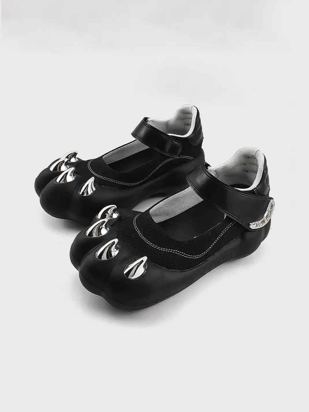 RONG | Metal Cat Paw Velcro Mary Jane Shoes
