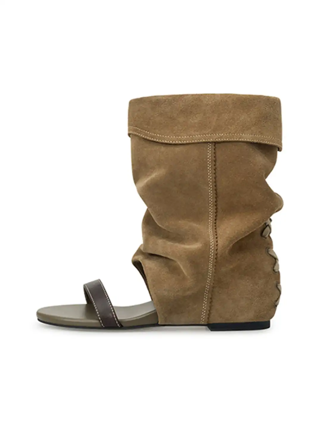 RONG | One-Open Toe Slouchy Hidden Heel Sandals