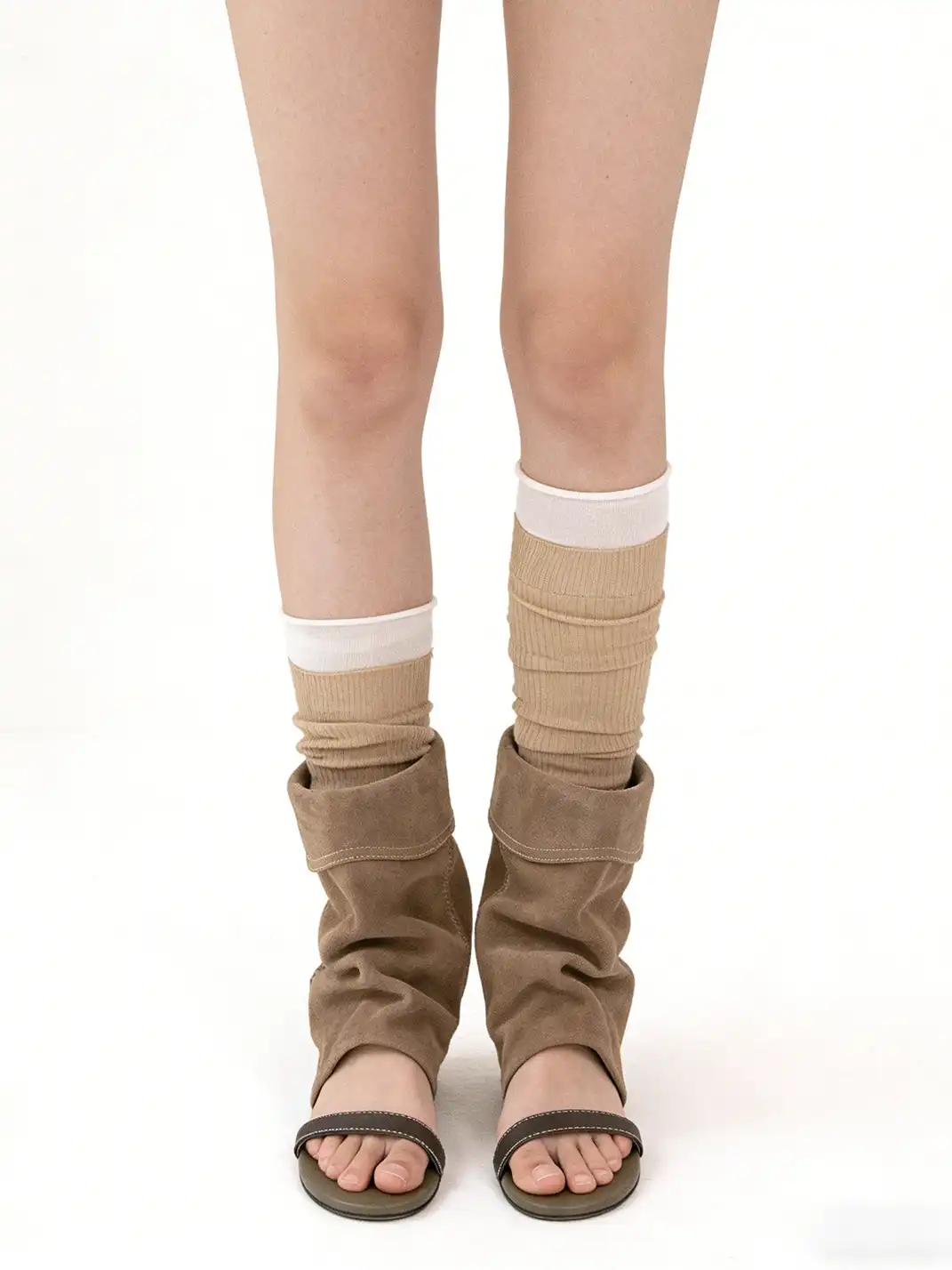 RONG | One-Open Toe Slouchy Hidden Heel Sandals