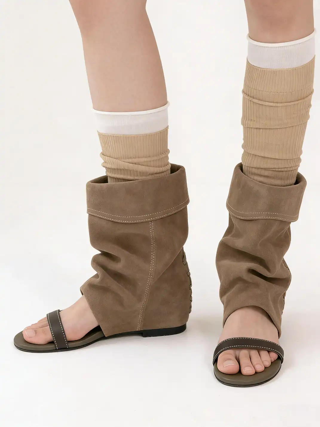 RONG | One-Open Toe Slouchy Hidden Heel Sandals
