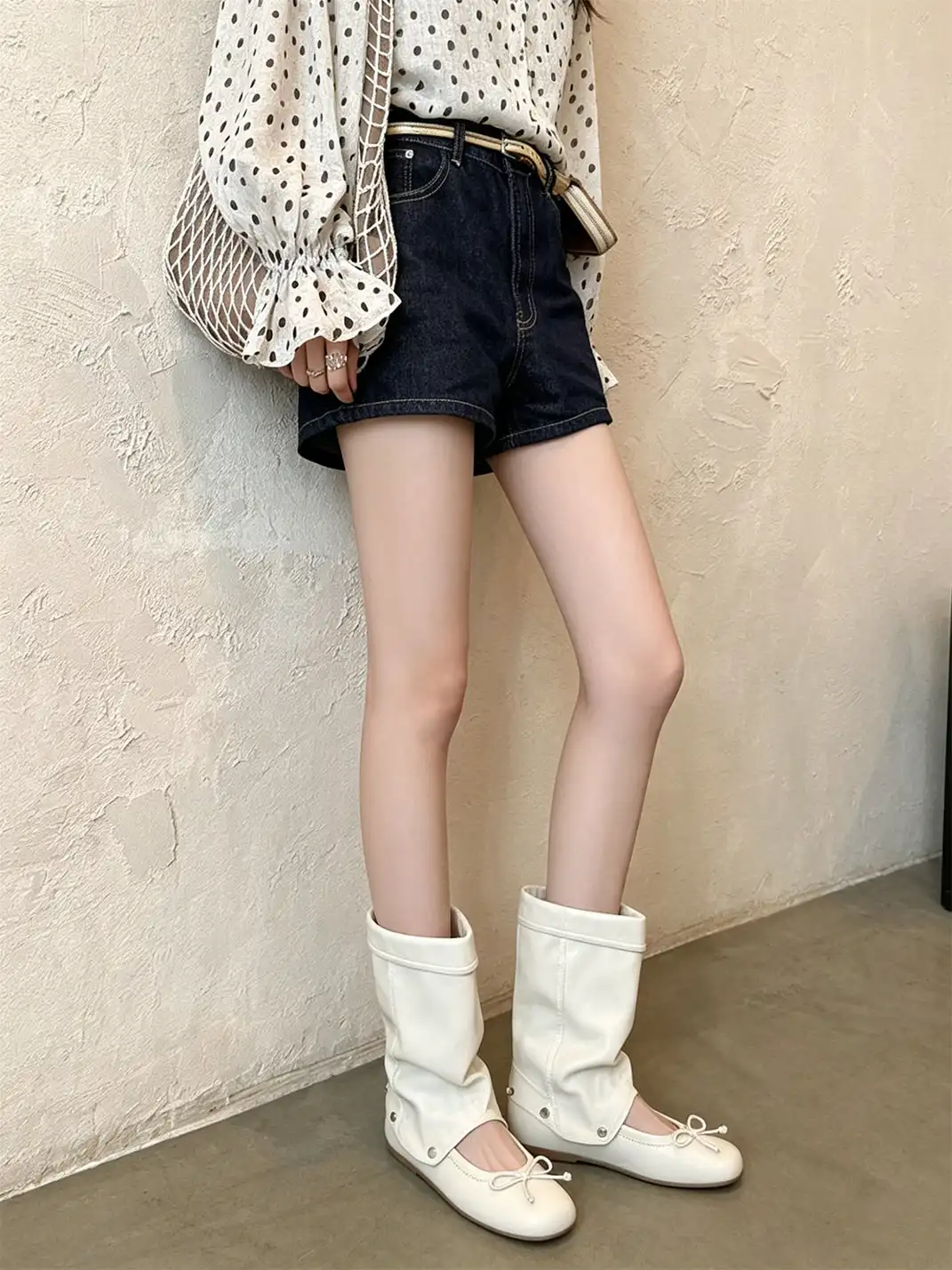 RONG | Detachable 2-Way Bow Sandal Boots