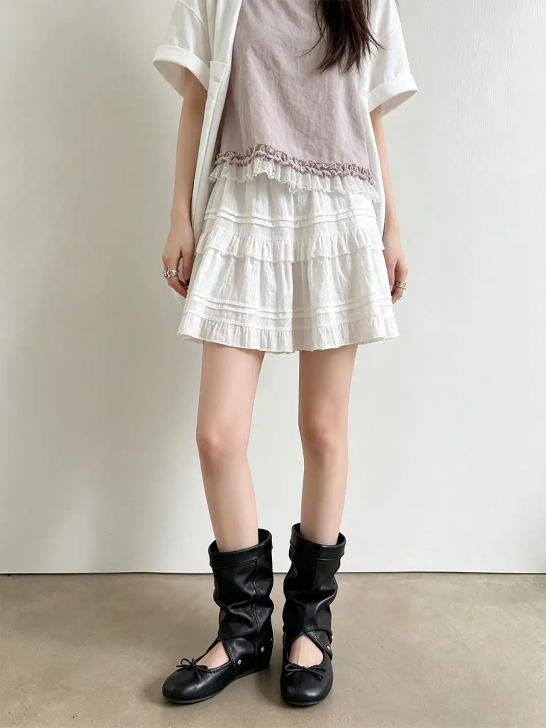 RONG | Detachable 2-Way Bow Sandal Boots