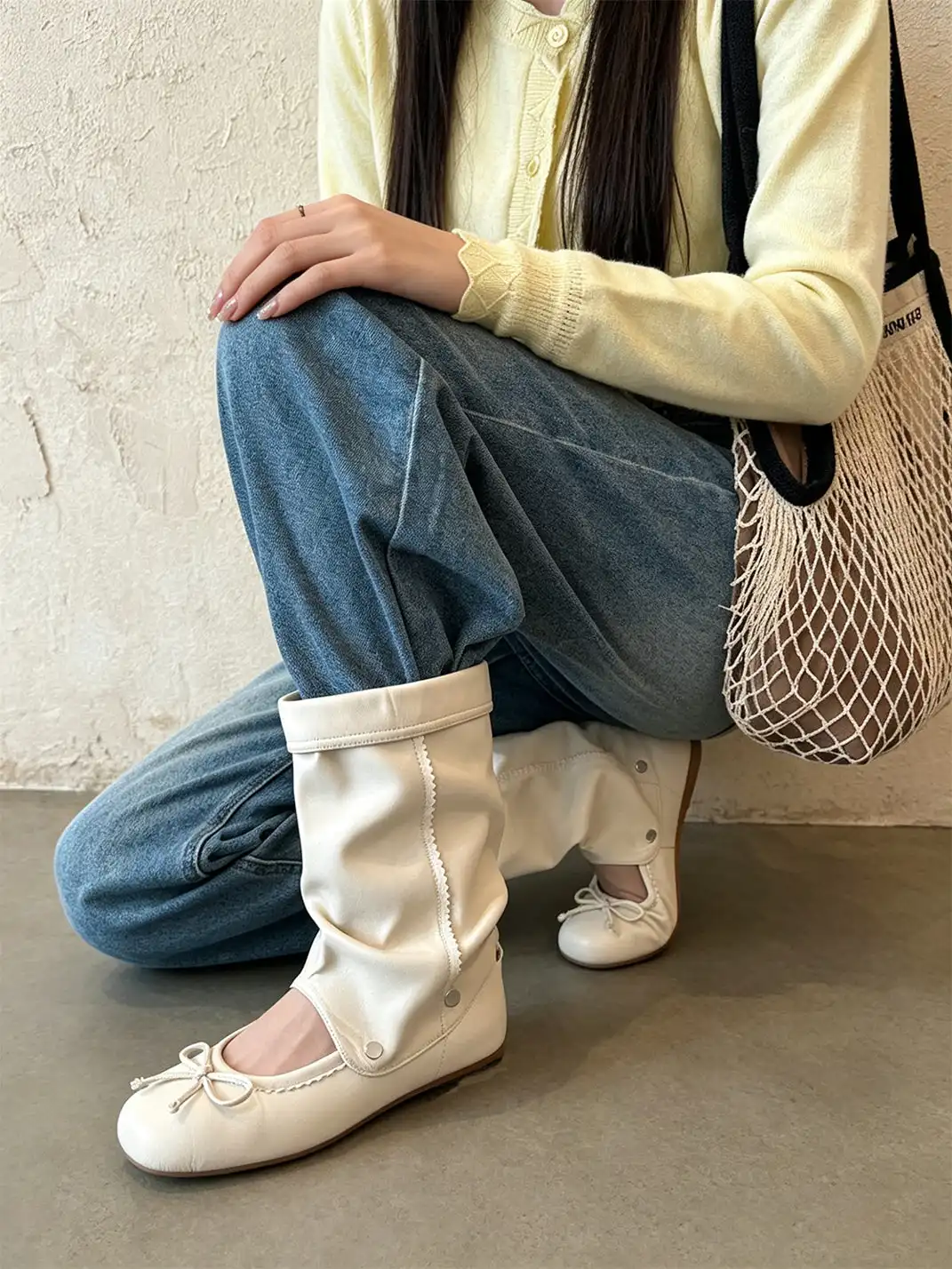 RONG | Detachable 2-Way Bow Sandal Boots
