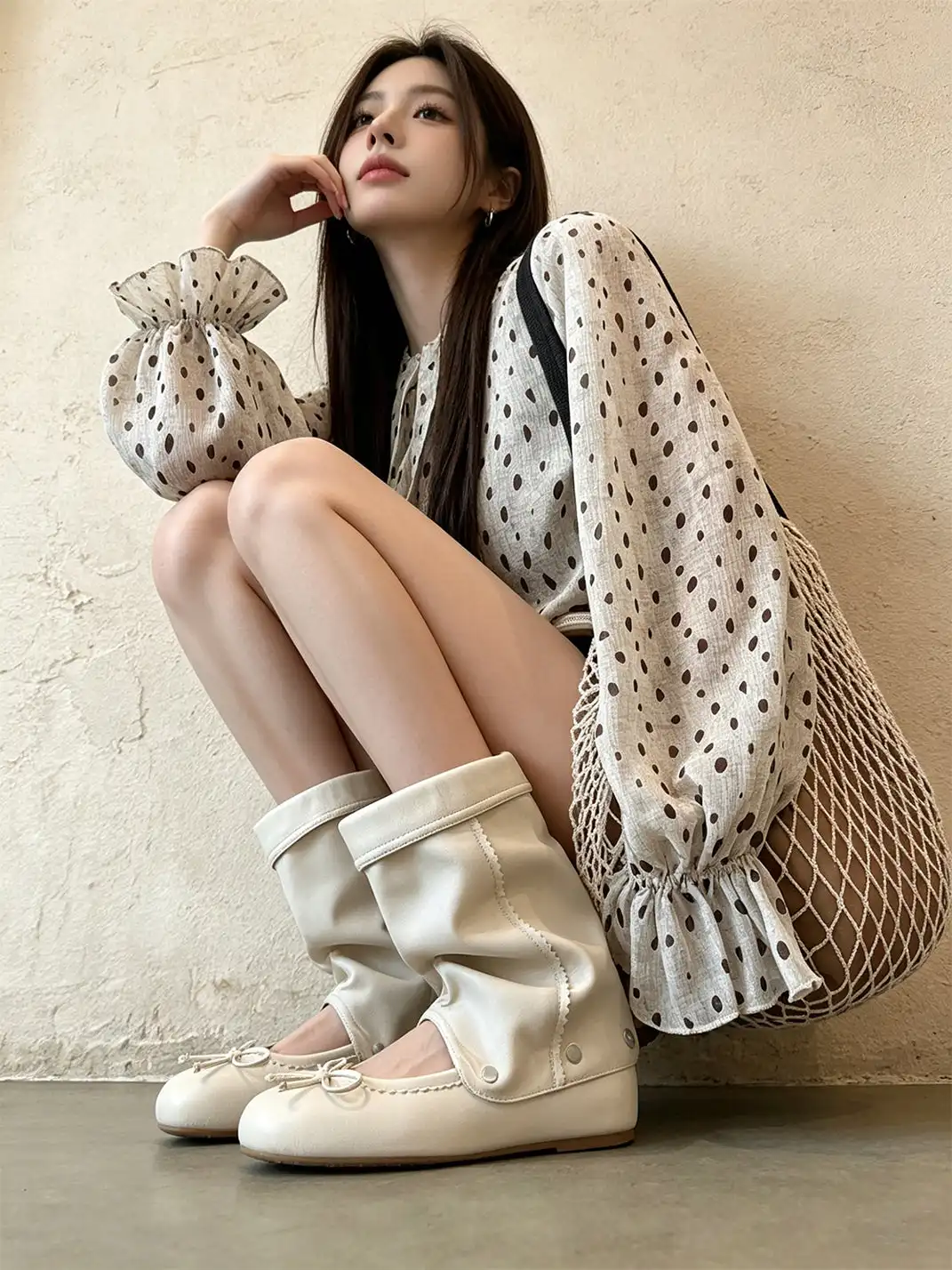 RONG | Detachable 2-Way Bow Sandal Boots