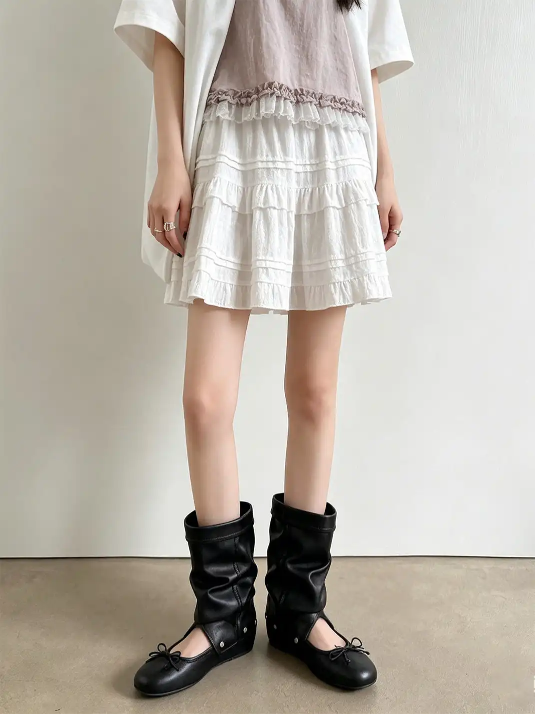 RONG | Detachable 2-Way Bow Sandal Boots