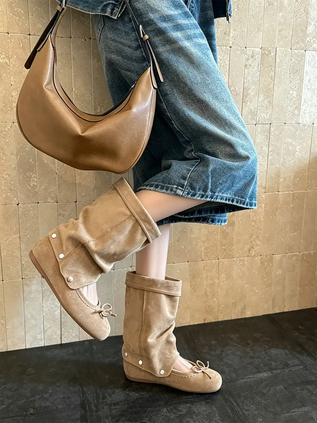 RONG | Detachable 2-Way Bow Sandal Boots