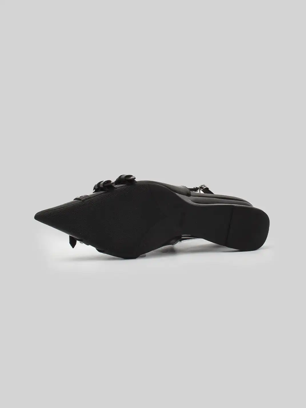RONG | Pointed Toe Buckle Floating High Heels