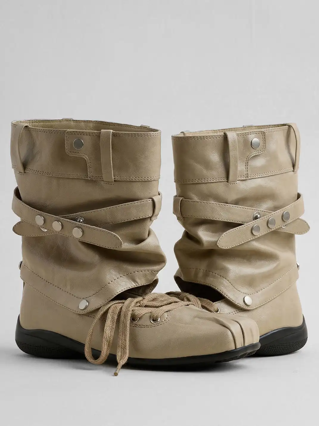 RONG | Detachable Square Toe Bow Sandal Boots
