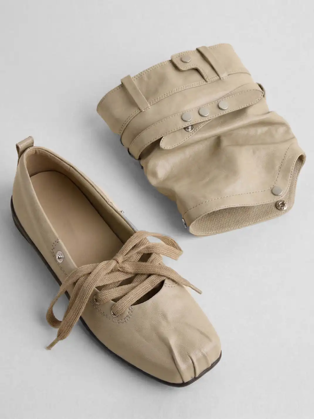 RONG | Detachable Square Toe Bow Sandal Boots