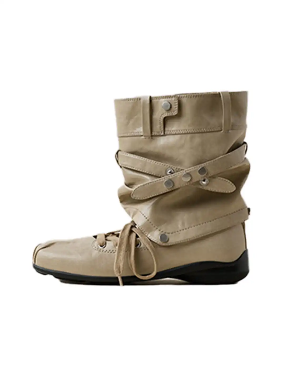 RONG | Detachable Square Toe Bow Sandal Boots
