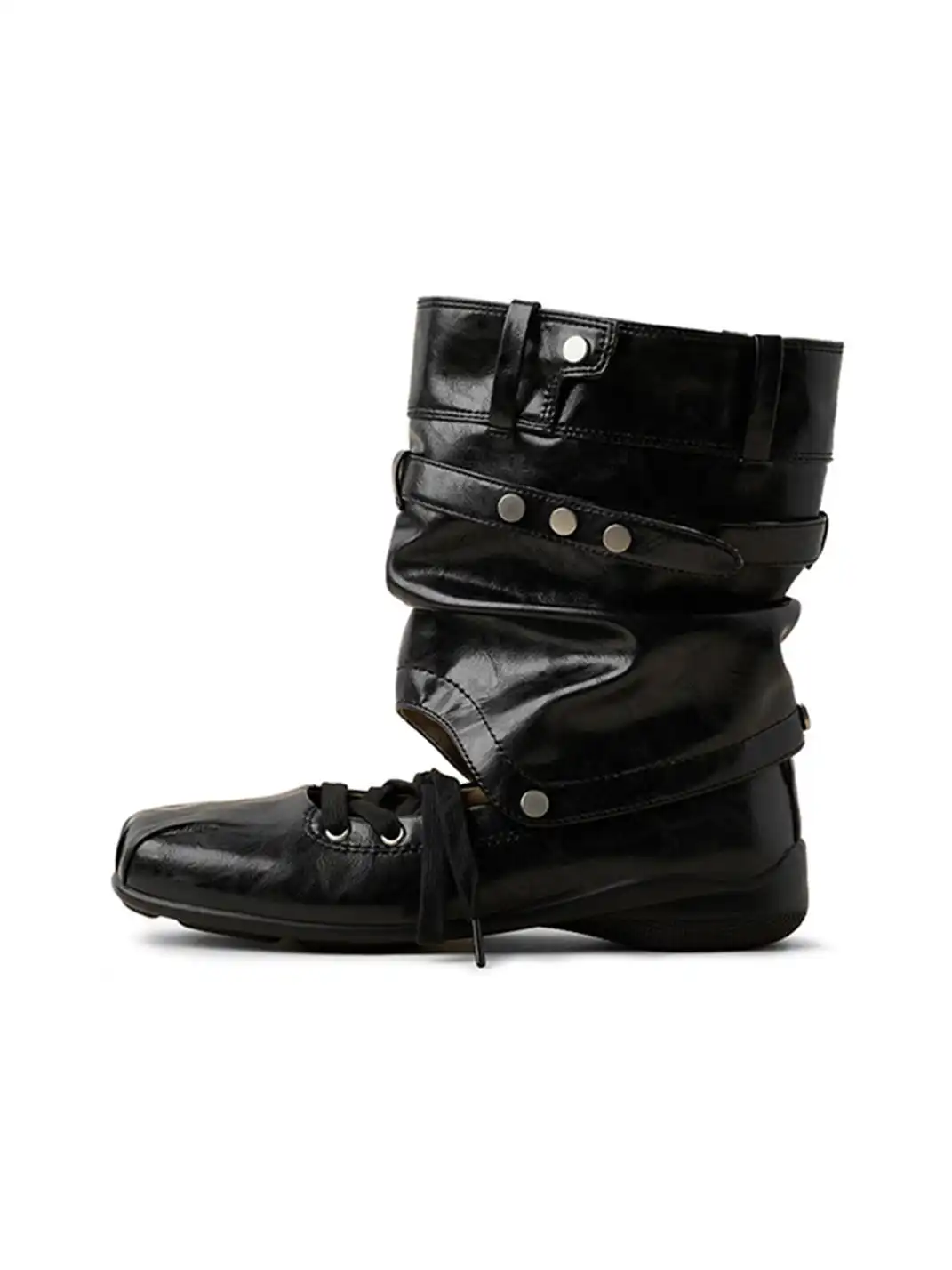 RONG | Detachable Square Toe Bow Sandal Boots