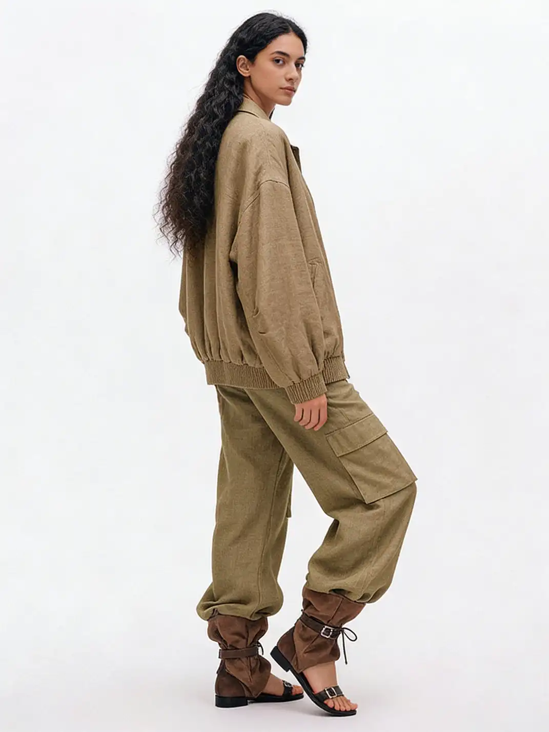 RONG | Low Heel Buckle Open Toe Sandal Boots