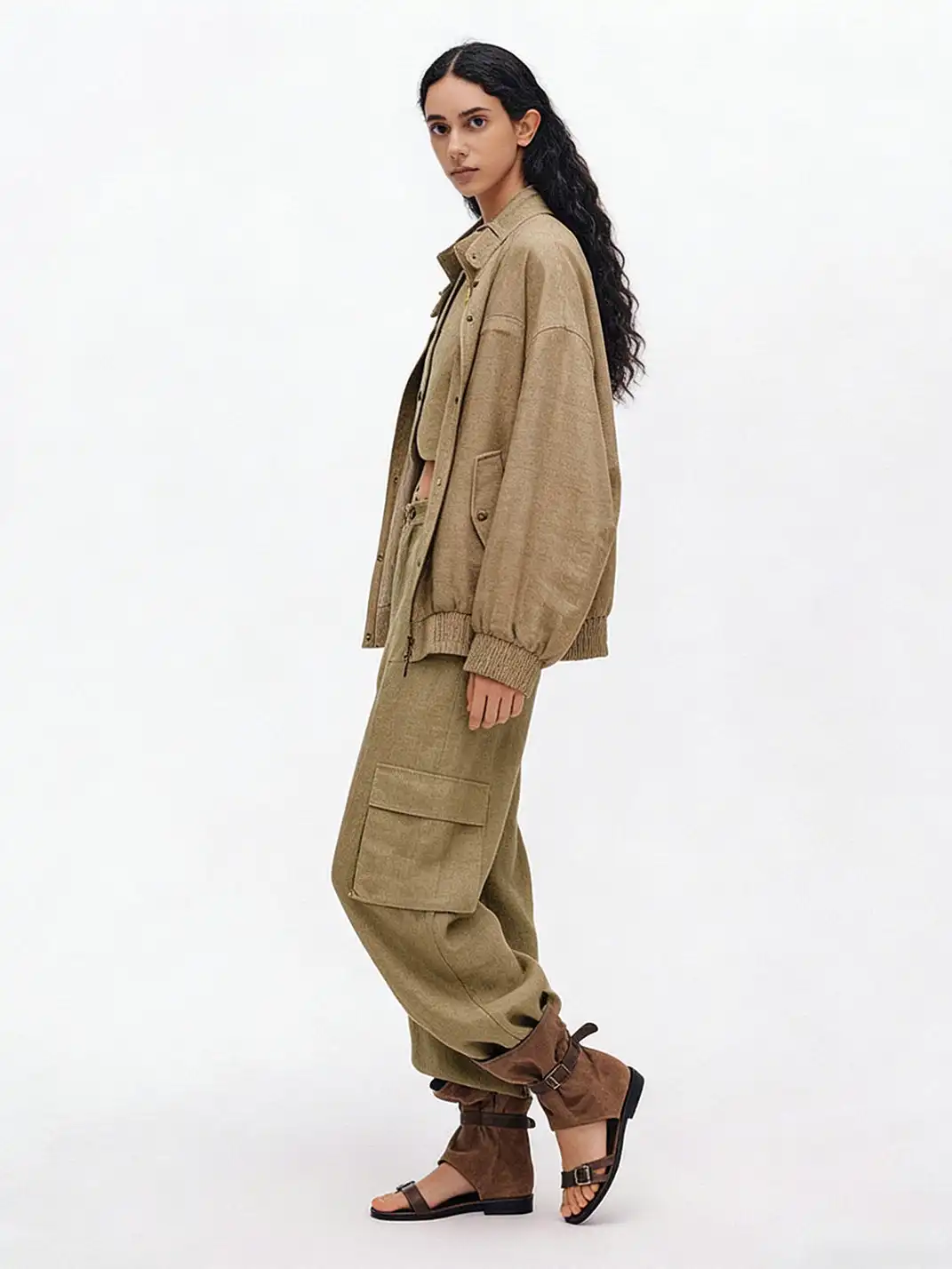 RONG | Low Heel Buckle Open Toe Sandal Boots