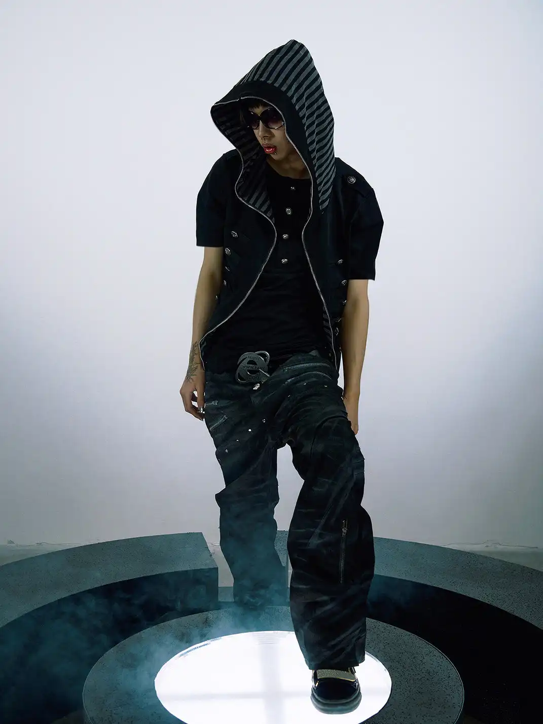 PAIKI | Buttoned Hooded Zip-Up Jacket