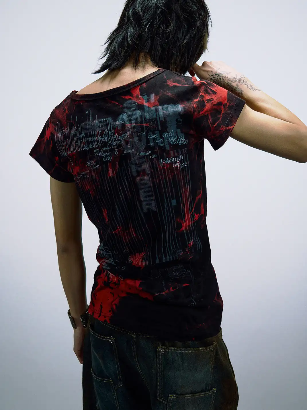 PAIKI | Distorted Code Hand Tie-Dye T-Shirt