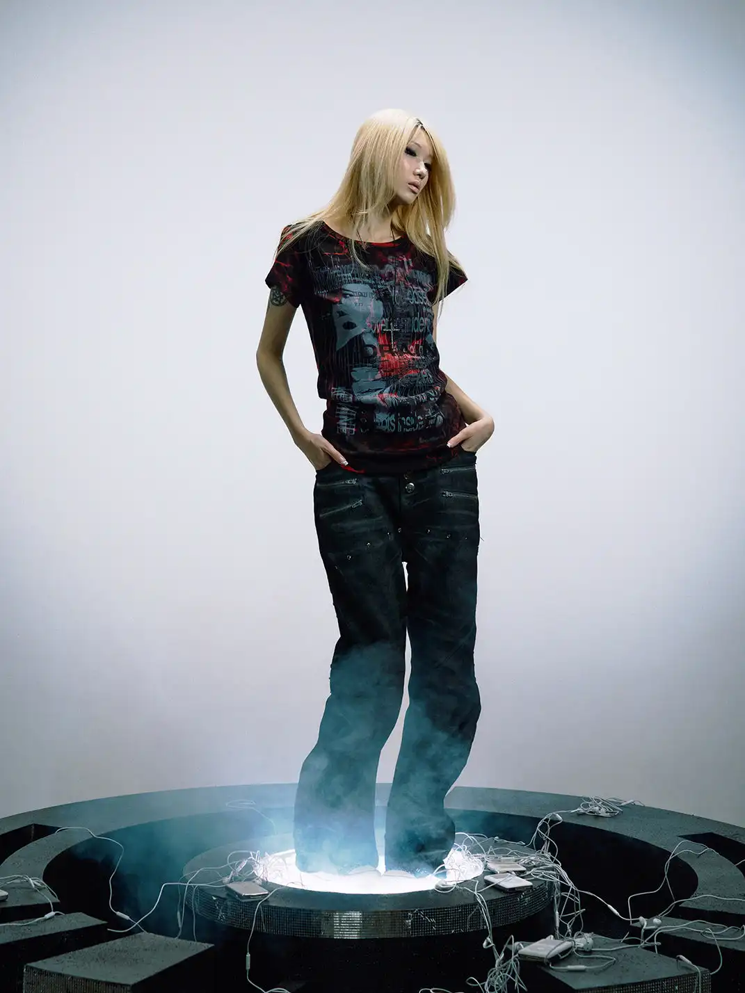 PAIKI | Distorted Code Hand Tie-Dye T-Shirt
