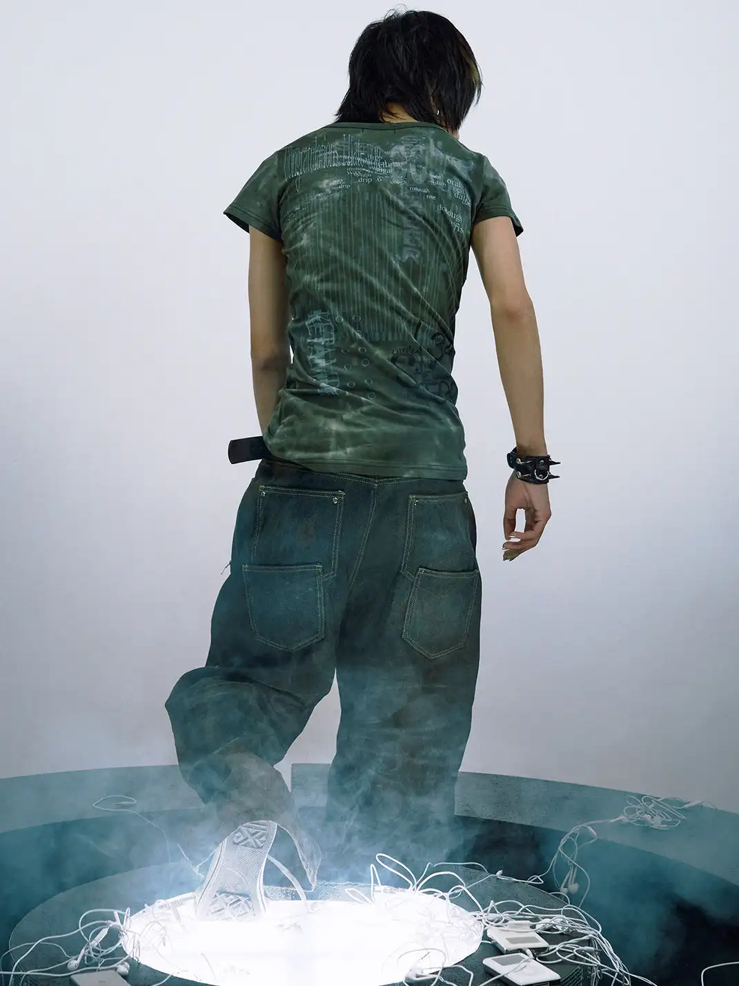 PAIKI | Distorted Code Hand Tie-Dye T-Shirt