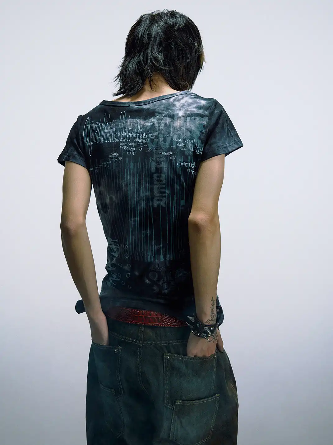 PAIKI | Distorted Code Hand Tie-Dye T-Shirt