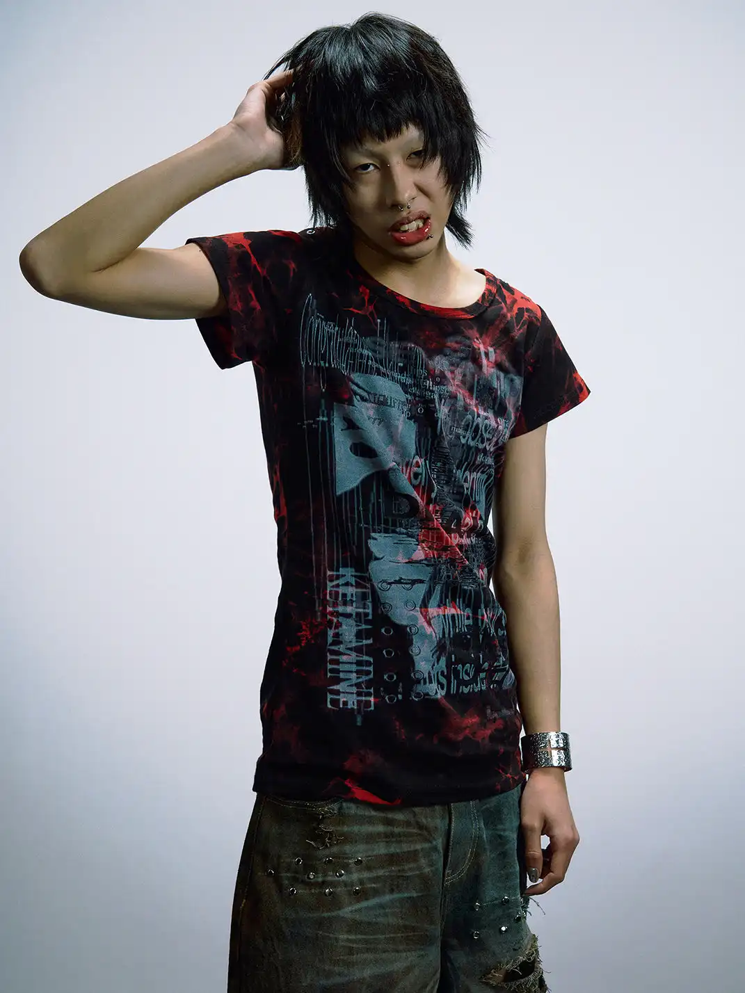 PAIKI | Distorted Code Hand Tie-Dye T-Shirt