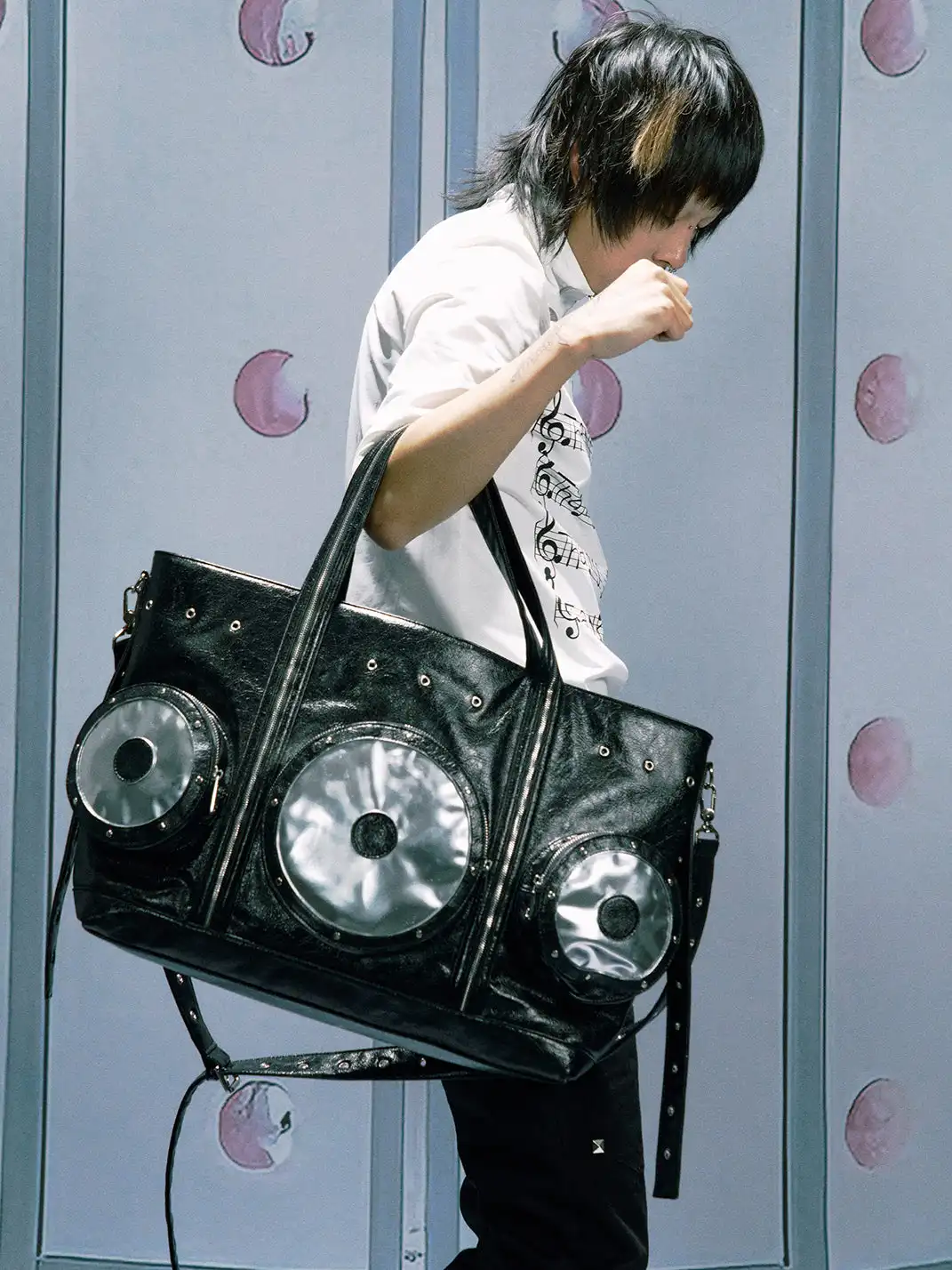 PAIKI | Speaker Pattern One-Shoulder Tote Bag