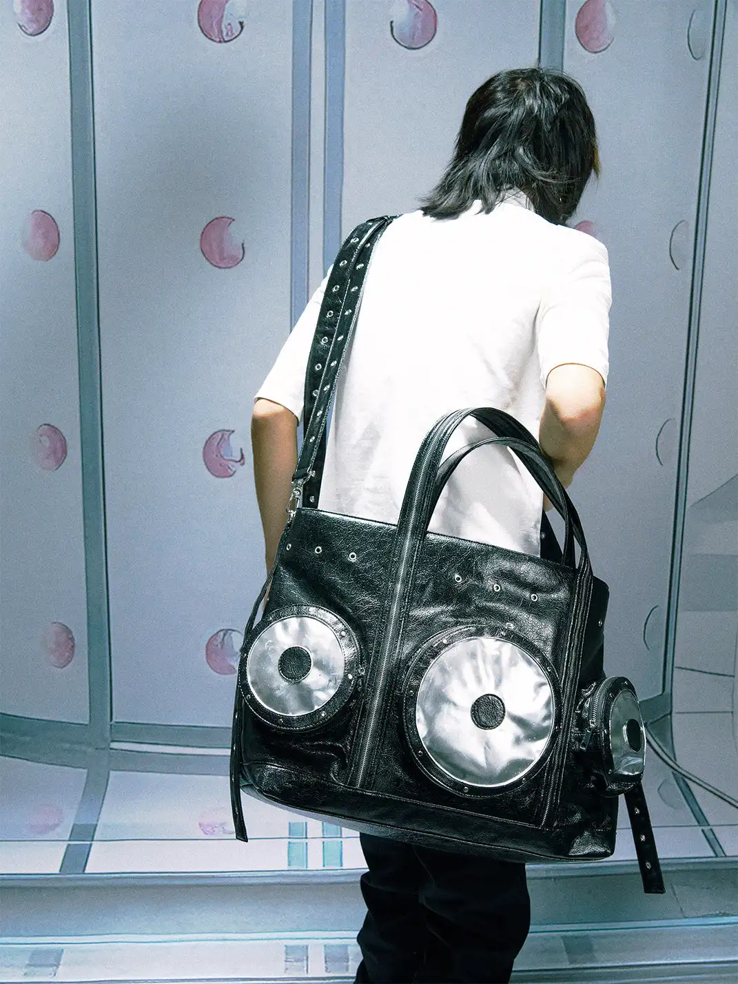 PAIKI | Speaker Pattern One-Shoulder Tote Bag