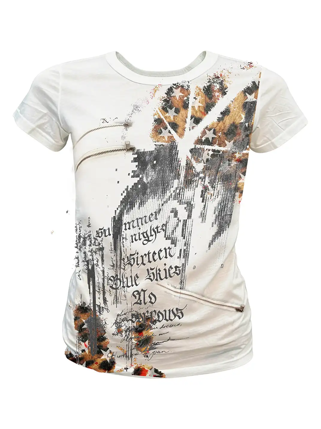 PAIKI | Star Leopard Regular Shoulder T-Shirt