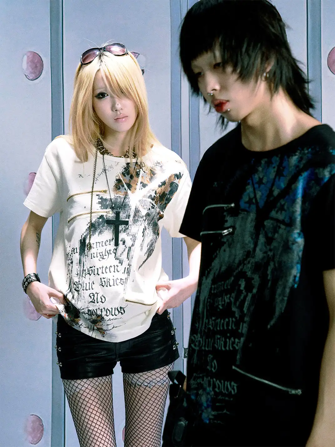 PAIKI | Star Leopard Regular Shoulder T-Shirt