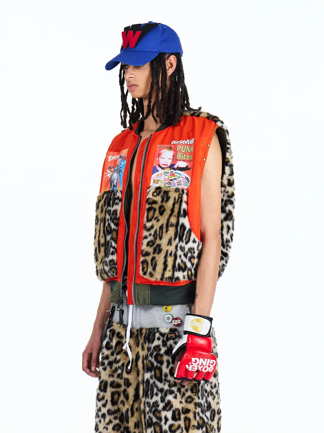 Ourselvesremake | Reversible Leopard Print Pilot Vest