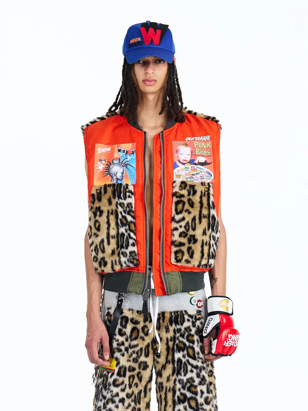 Ourselvesremake | Reversible Leopard Print Pilot Vest