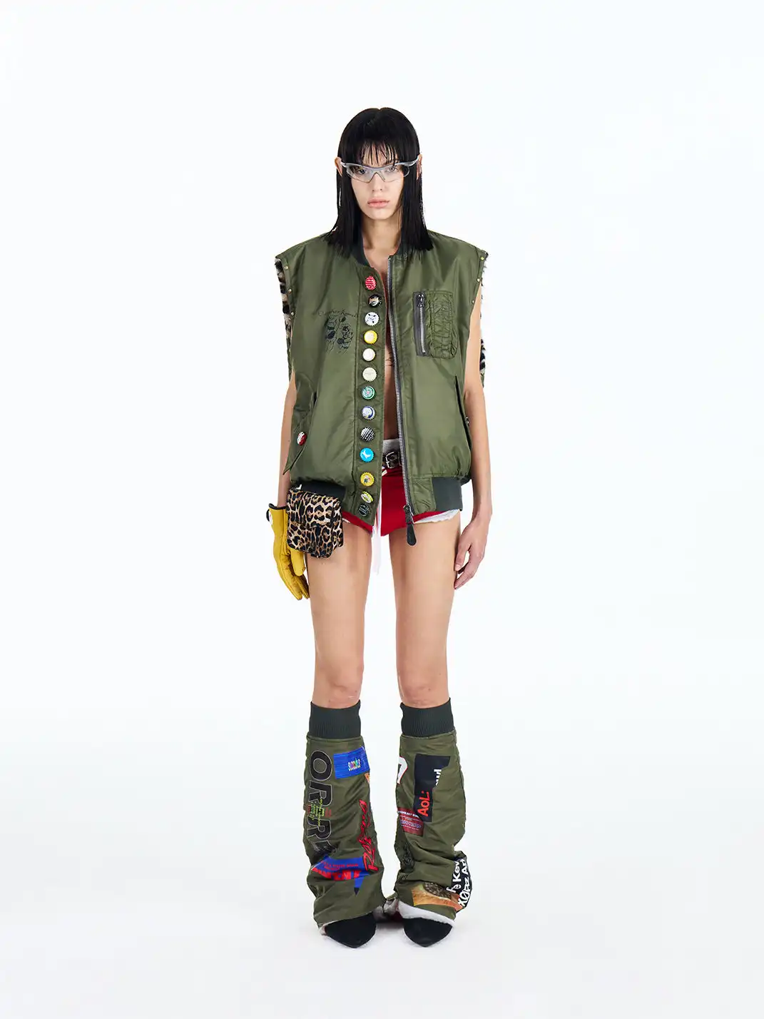 Ourselvesremake | Reversible Leopard Print Pilot Vest
