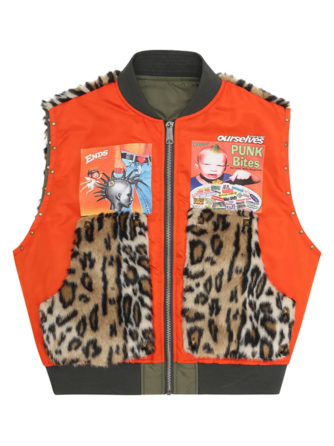 Ourselvesremake | Reversible Leopard Print Pilot Vest