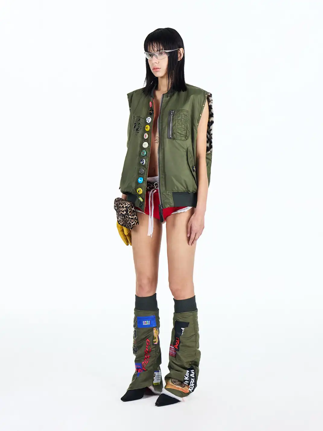 Ourselvesremake | Reversible Leopard Print Pilot Vest