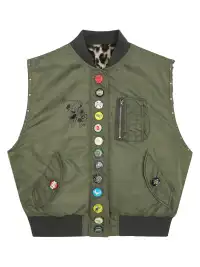 Ourselvesremake | Reversible Leopard Print Pilot Vest